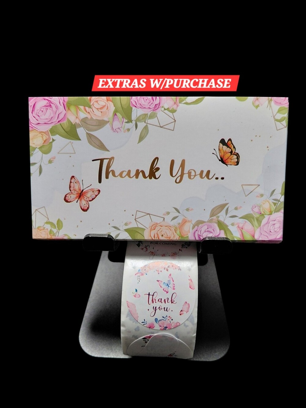550ct. 50 Thank You Cards 500 Stickers: 3 Random Polymailers